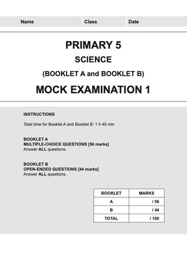 Primary 5 Science Mock Examinations