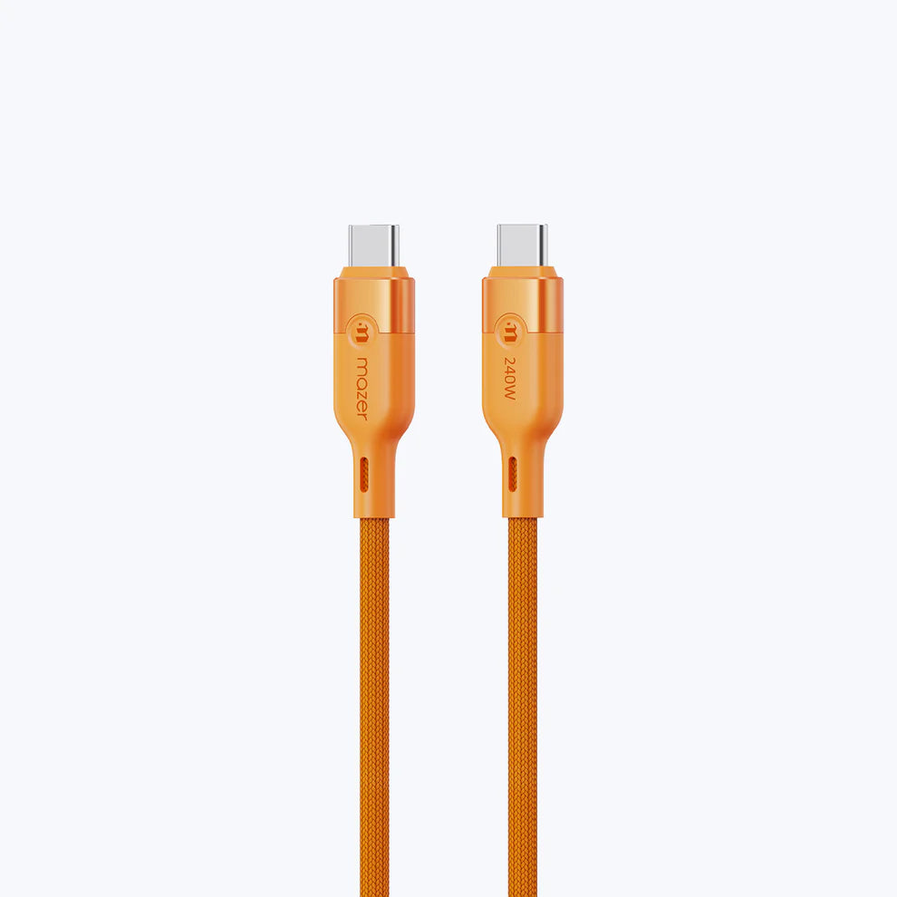 Mazer InfiniteLink Cobra2 240W USB C-C Magnetic Cable (1.25m) Orange