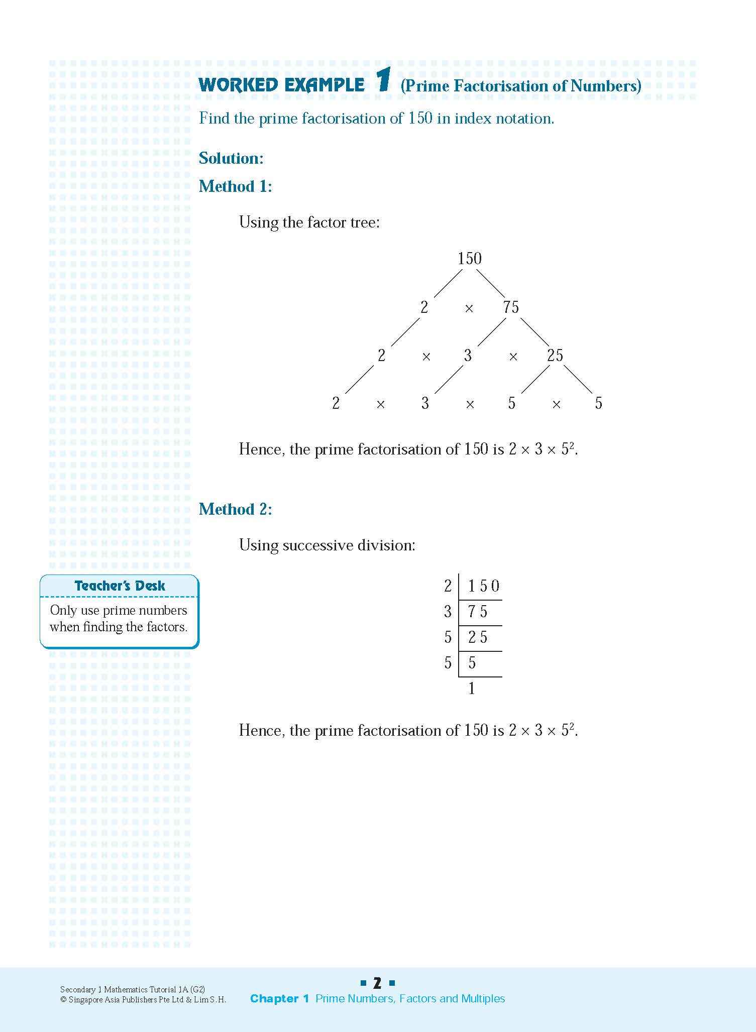 Secondary 1 Mathematics Tutorial 1A [G2] - 3rd Edition