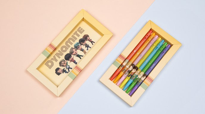 Monami 153 Ballpoint Pen 0.5mm 7-Color Set – BTS TinyTAN Dynamite Limited Edition