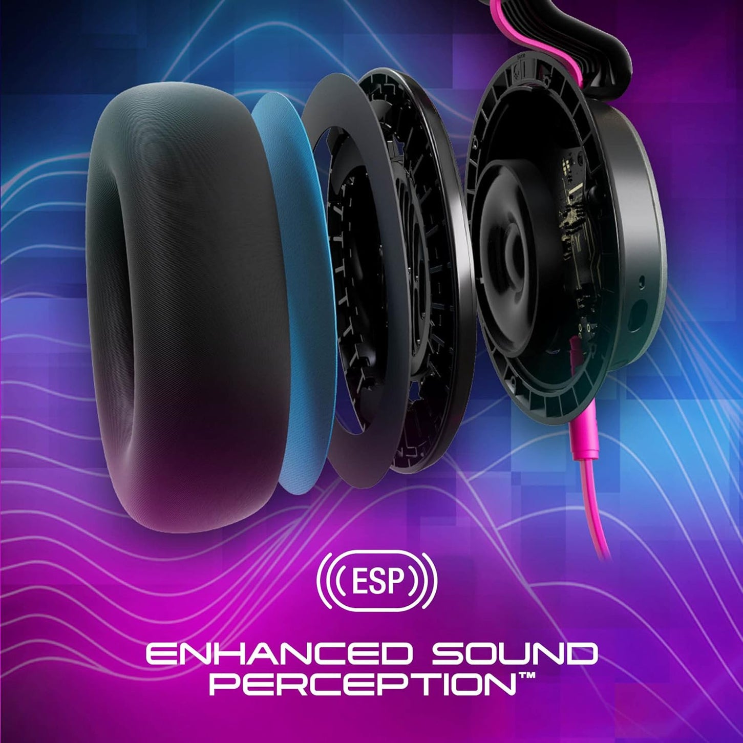 Skullcandy SLYR Pro Multi-Platform Over-Ear Wired Gaming Headset Black/Pink