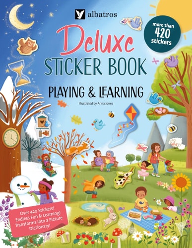 Deluxe Sticker Book: Playing And Learning (Paperback – Sticker Book)