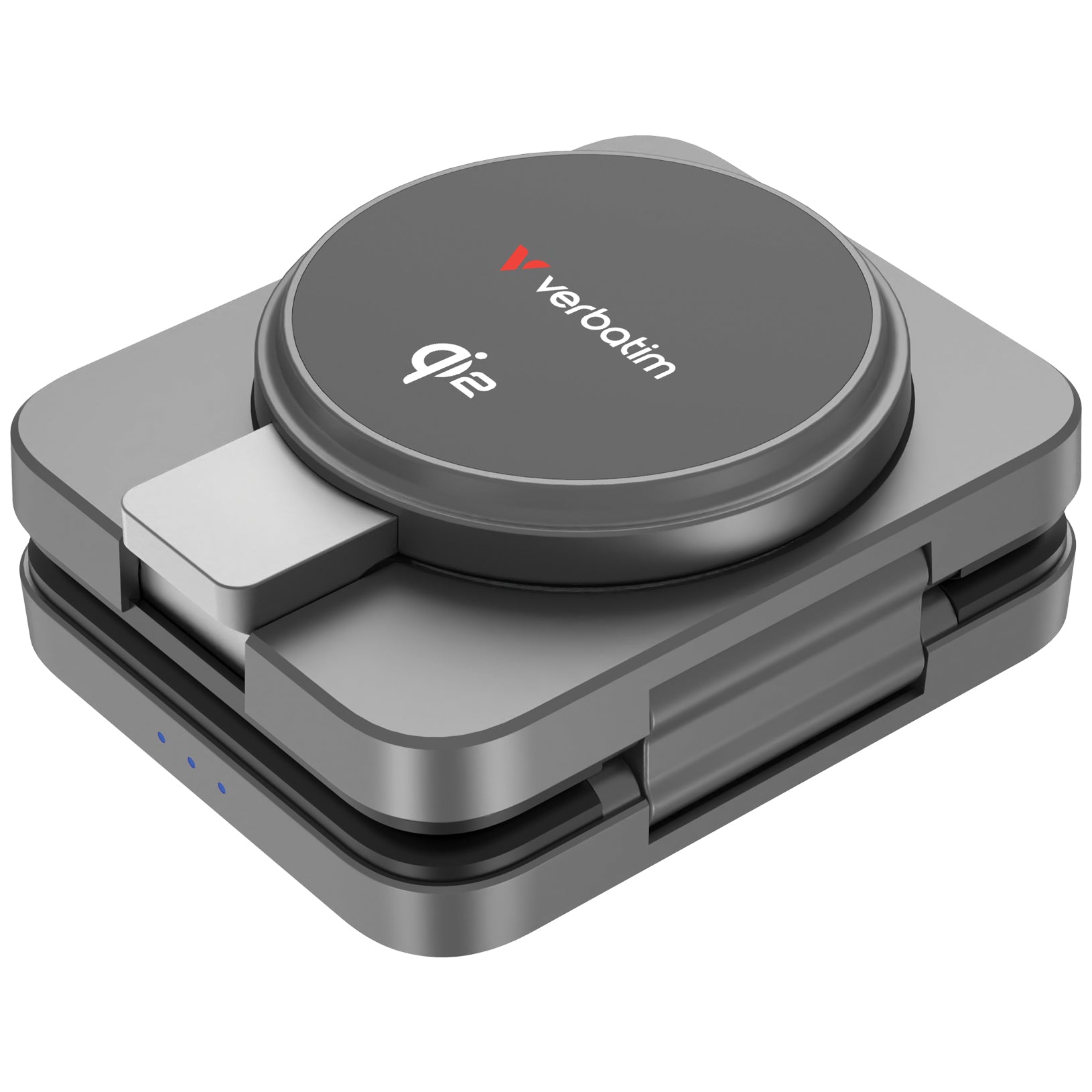 Verbatim 3-in-1 Qi2 Wireless Charger (WCDQi201) - Grey