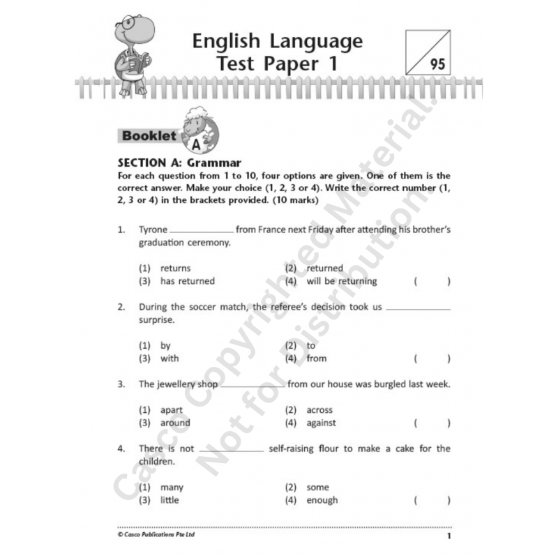 Primary 5 English 10 Class Tests