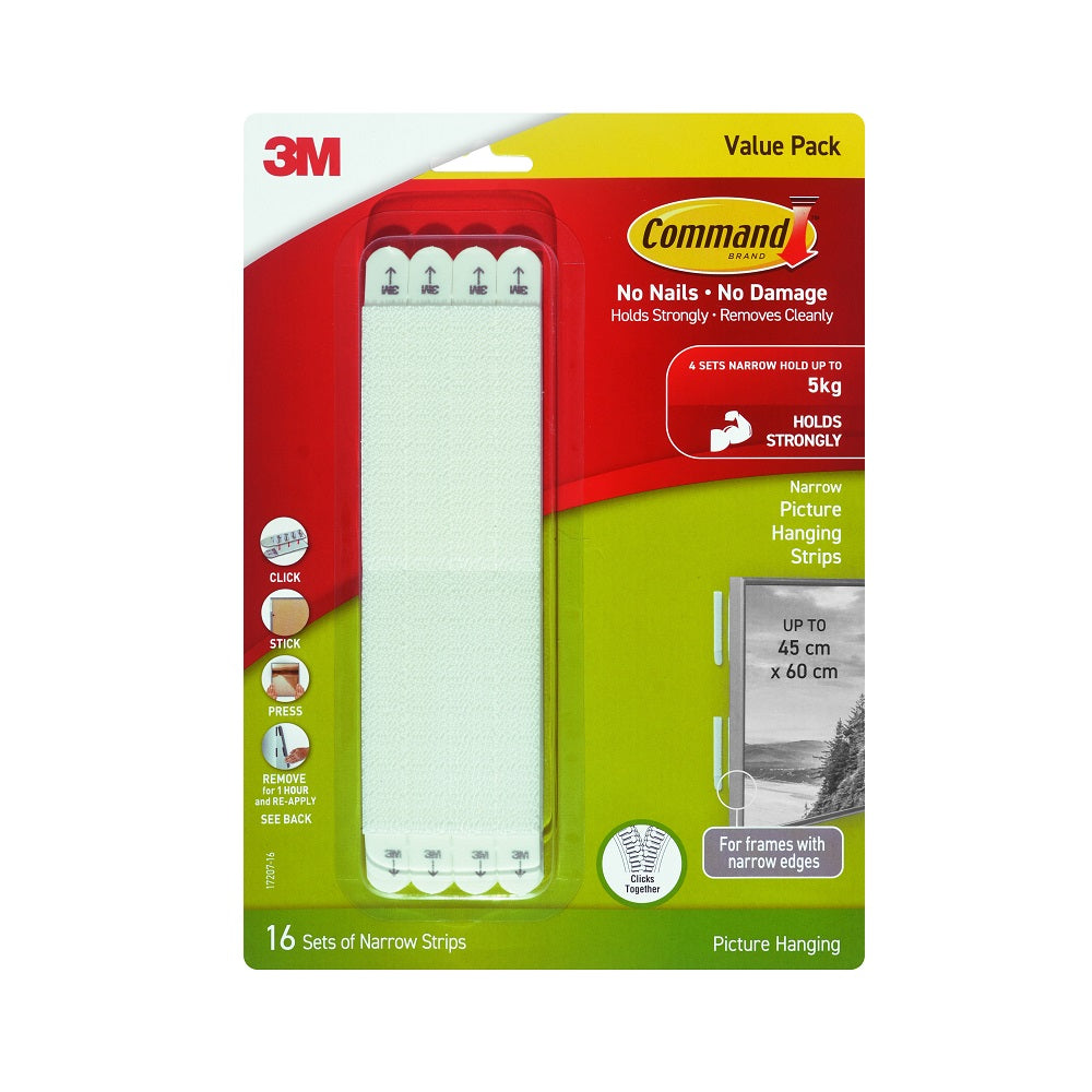 3m Cmd Narrw Pic H/strips Vp 17207-16