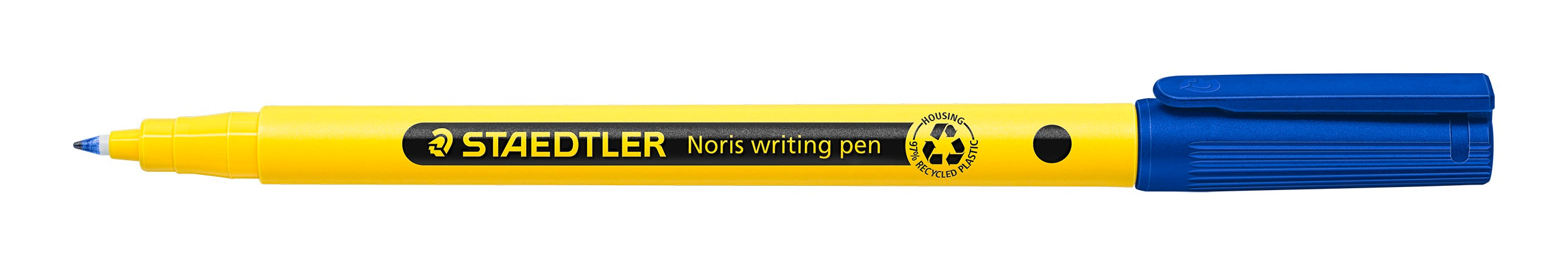 STAEDTLER Noris Writing Pen 307 Fineliner, Case Made of 97% Recycled Plastic According to ISO 14021, Fineliner in School Box, Black, Pack of 100, 307-9 C100 STAEDTLER Noris Writing Pen 307 Fineliner, Case Made of 97% Recycled Plastic According to ISO 14021, Fineliner in School Box, Black, Pack of 100, 307-9 C100