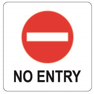 COSMO NO ENTRY SIGN (RED) SA13-658R (100mm X 100mm)