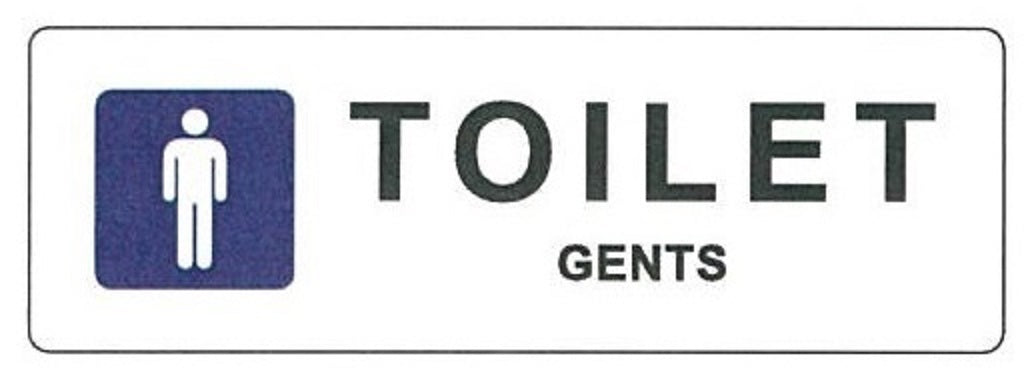 COSMO GENTS TOILET SIGN (BLUE) SA5-652B (150mm X 50mm)