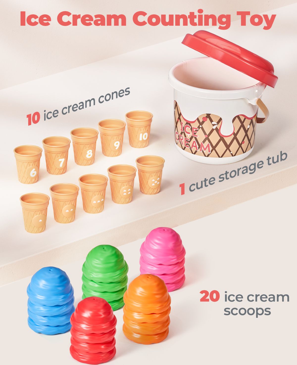 JOYCAT ICE CREAM COUNTING CONES
