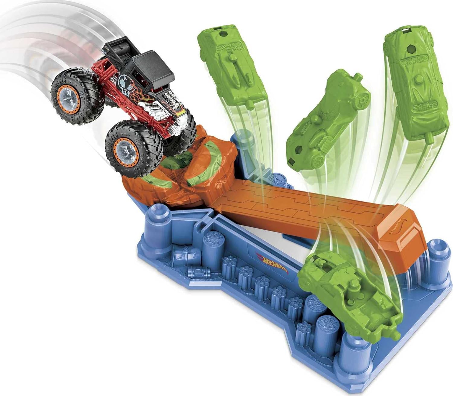 MATTEL HOT WHEELS MONSTER TRUCKS LAUNCH N BASH PLAYSET