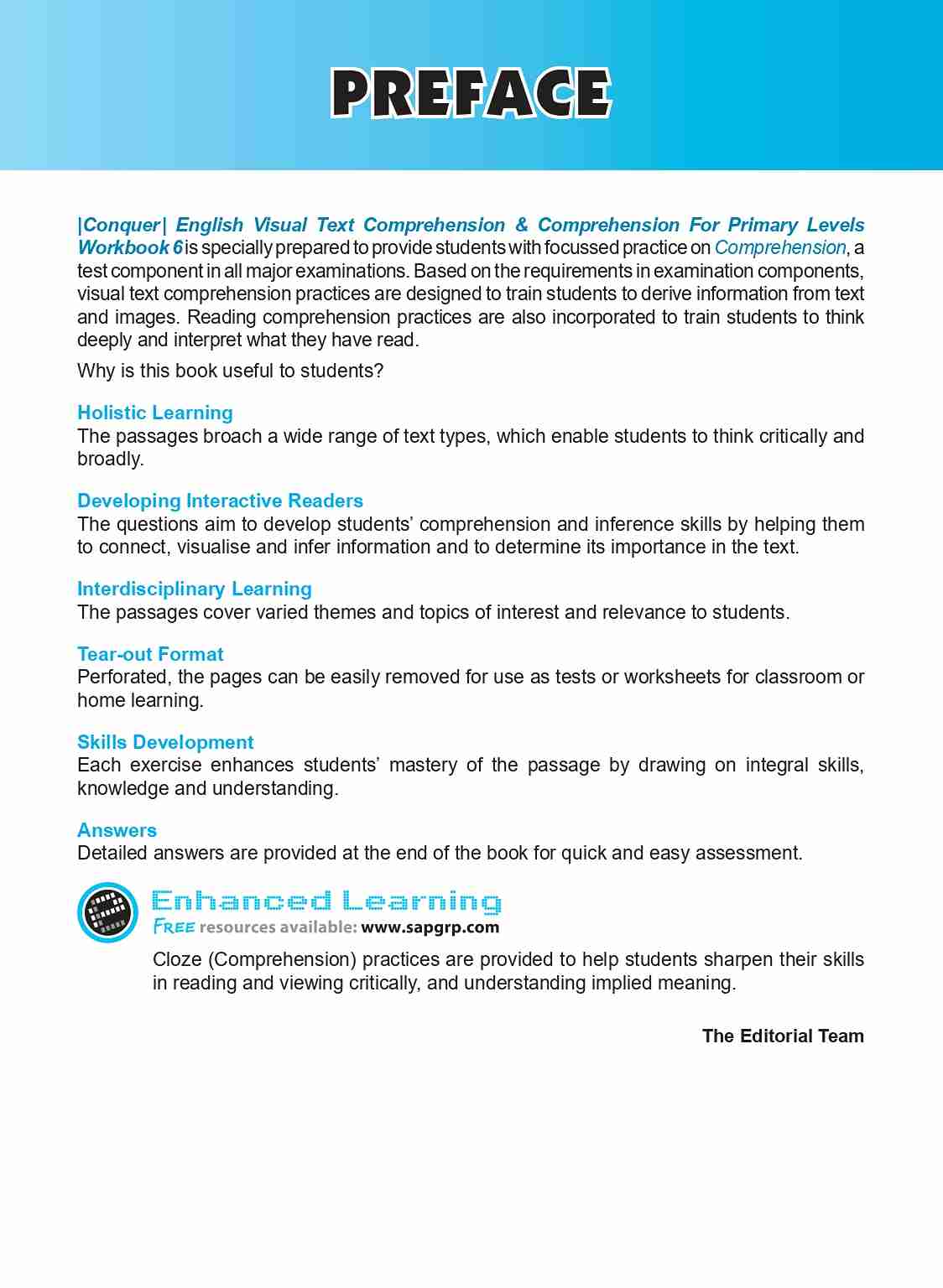 Popular Text Conquer English Visual Text Comprehension & Comprehension Workbook 6 ...