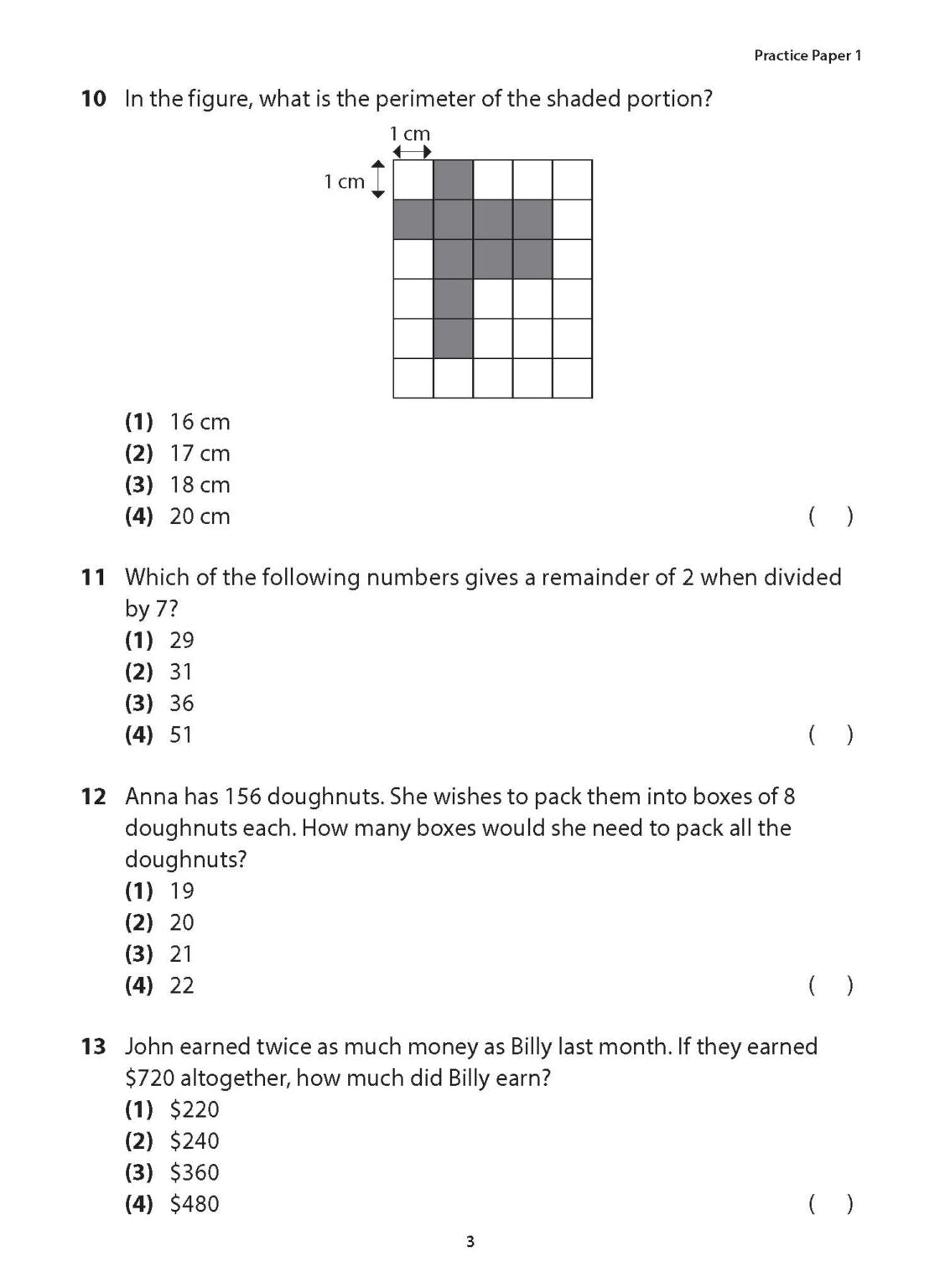 Primary 3 Mathematics Practice Papers (Second edition)