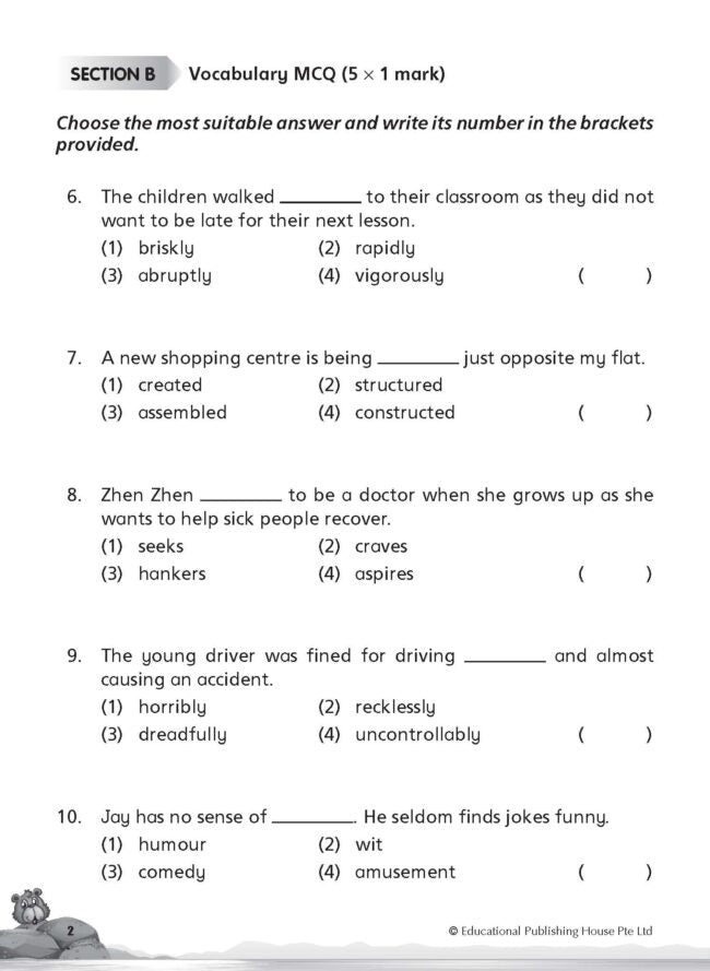 Primary 3 English Class Tests