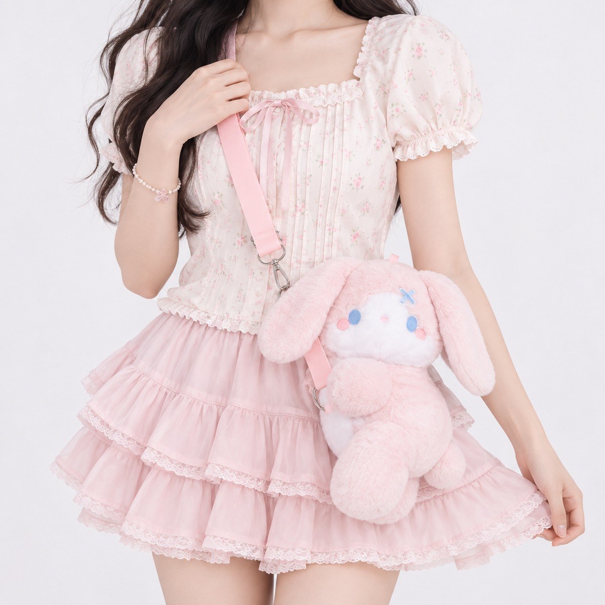  2-In-1 Plush Backpack & Sling Bag - Rabbit 