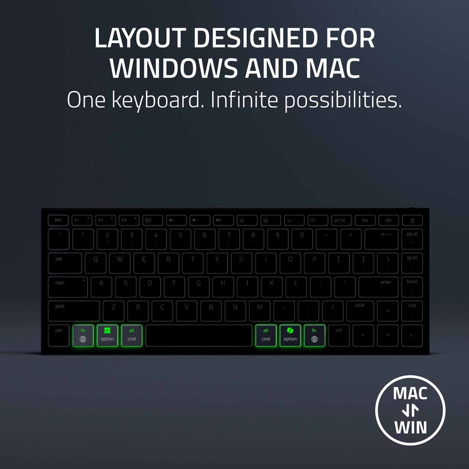 Razer Joro US Layout Portable Wireless Gaming Keyboard - Black 