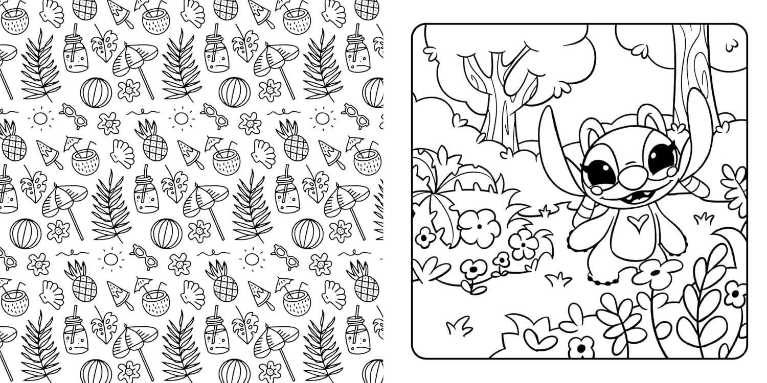 Disney Stitch: Cosy Colouring (Paperback)