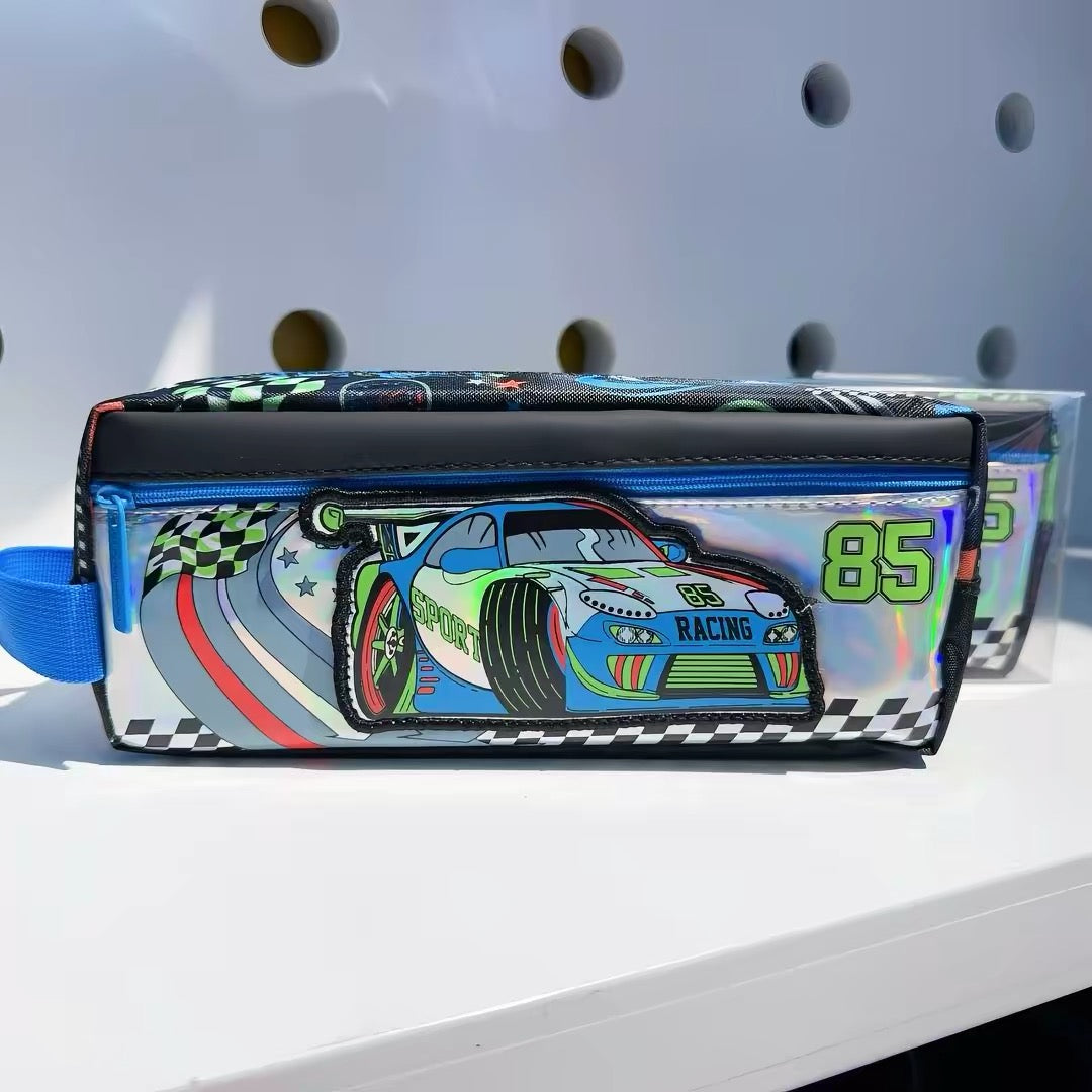  Three-Layer Zip Pencil Pouch – 3 Assorted Designs 