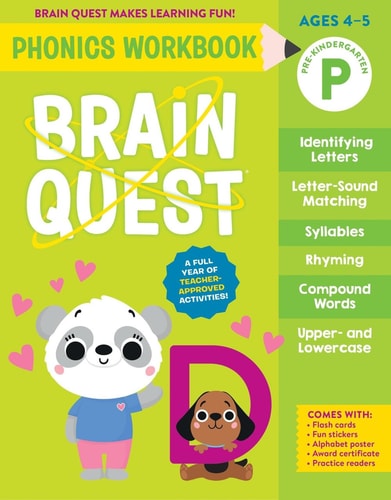 Brain Quest Phonics Workbook Volume 1: Pre-Kindergarten (Paperback)