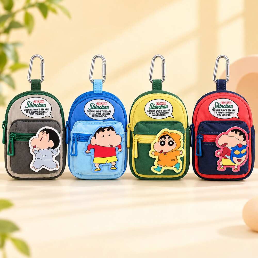 Crayon Shinchan Mini Bag With Carabiner – 4 Assorted Design 