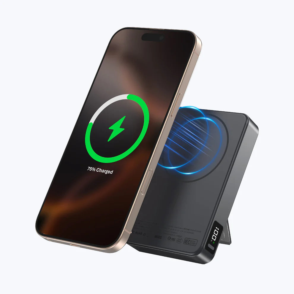 MagAir20 10000 mAh Magnetic Wireless Power Bank (CCC Certified) - BlackGrey