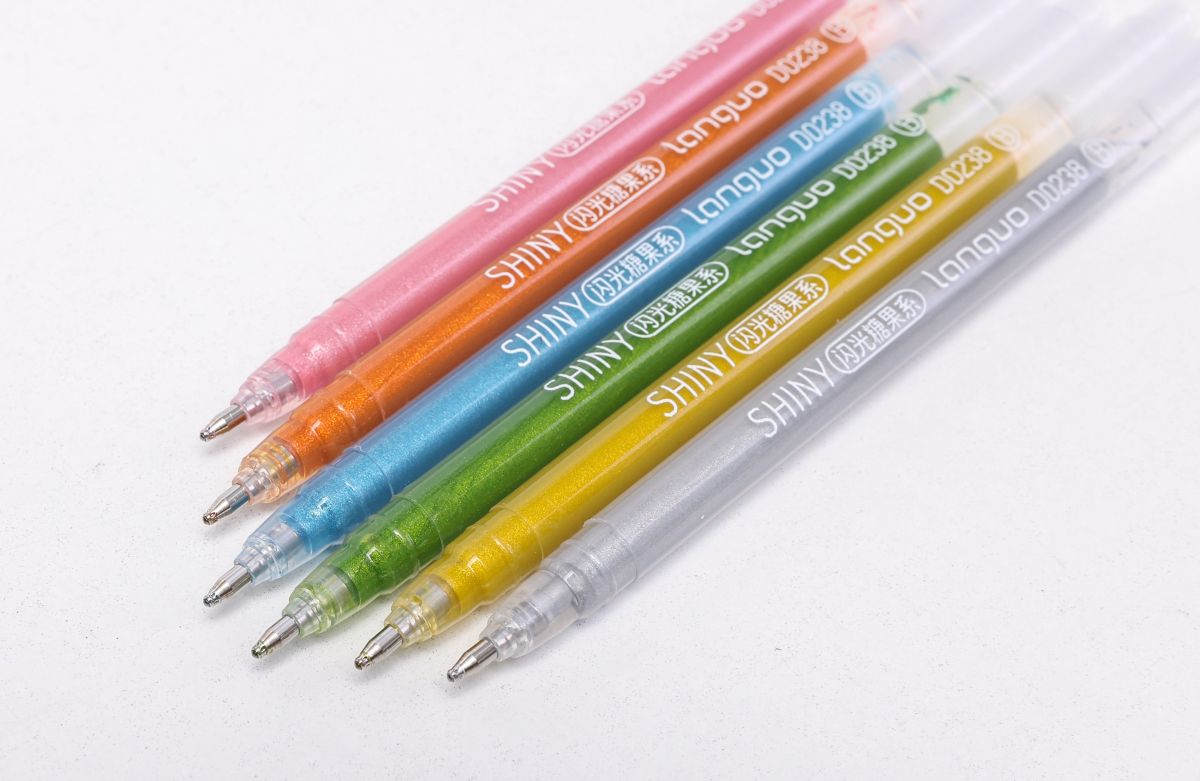  Shiny Glitter Colours Drawing Pen 6pcs Set - Candy Series 