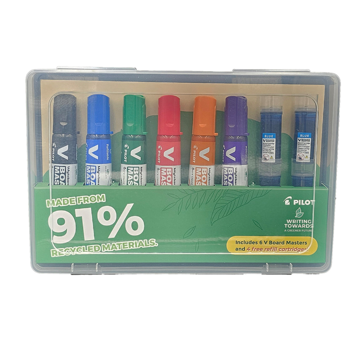 Pilot VBM Whiteboard Marker 6pc+4rf Set SP2424