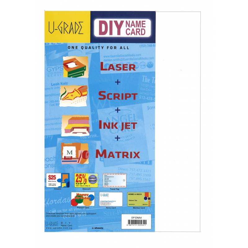 U-Grade DIY Name Cards EP-DN A4 5S
