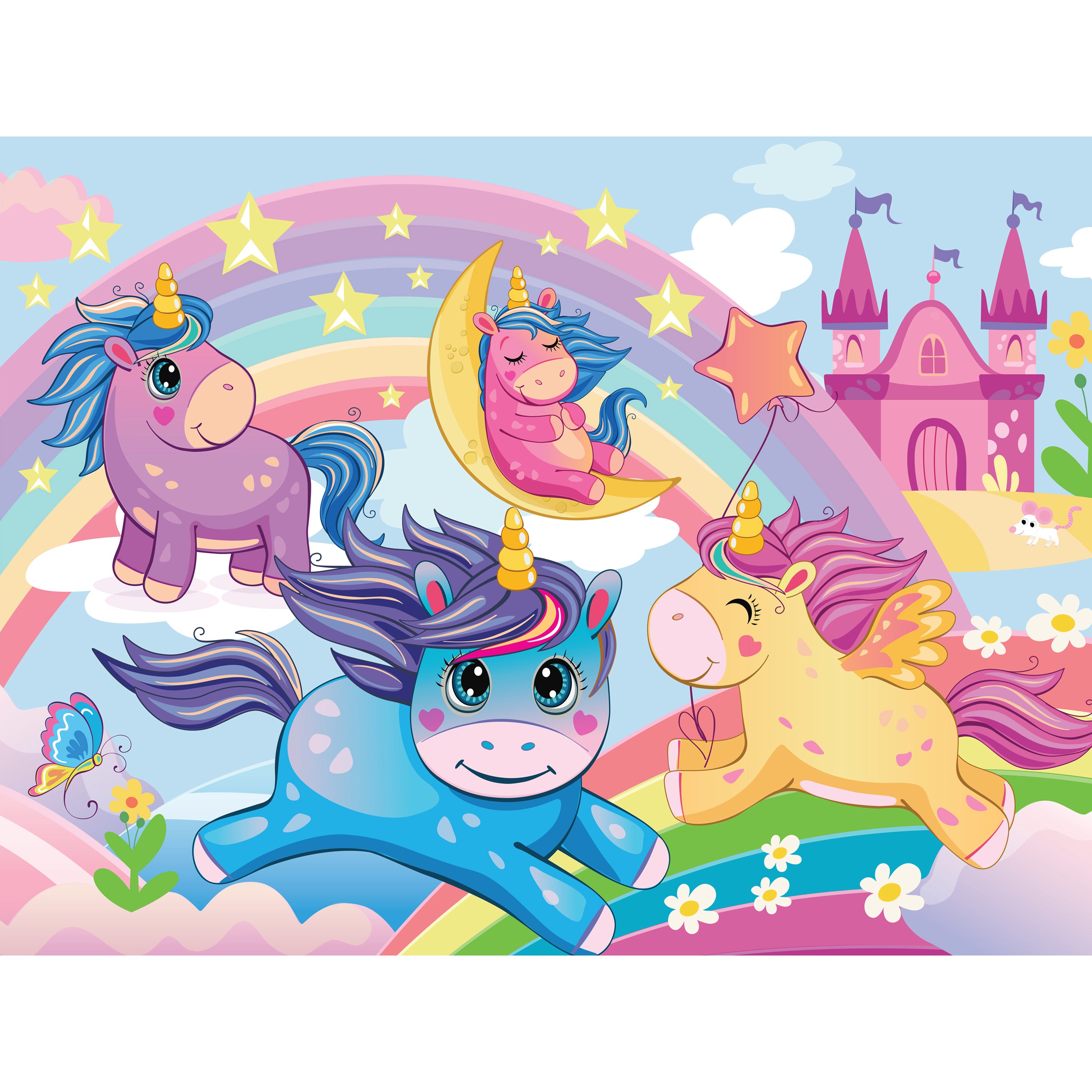 JR JIGSAW CARRY N PLAY PUZZLE RAINBOW UNICORNS