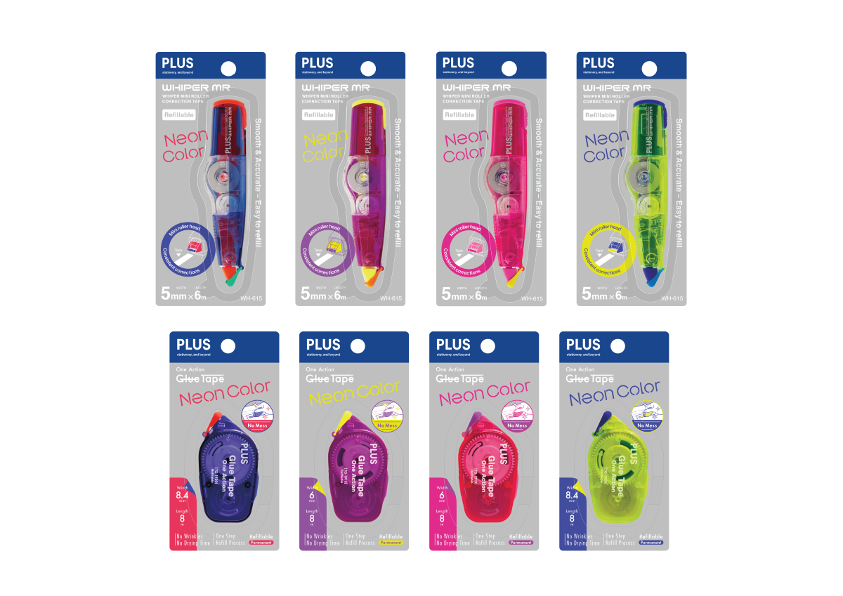 PLUS MR Correction Tape Neon Color Series WH615 5mm Purple