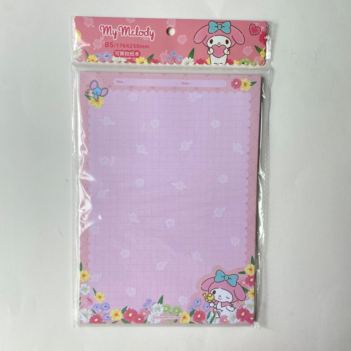 SANRIO MEMO PAD 40 SHEETS (MY MELODY) MXHYPZB01-MM