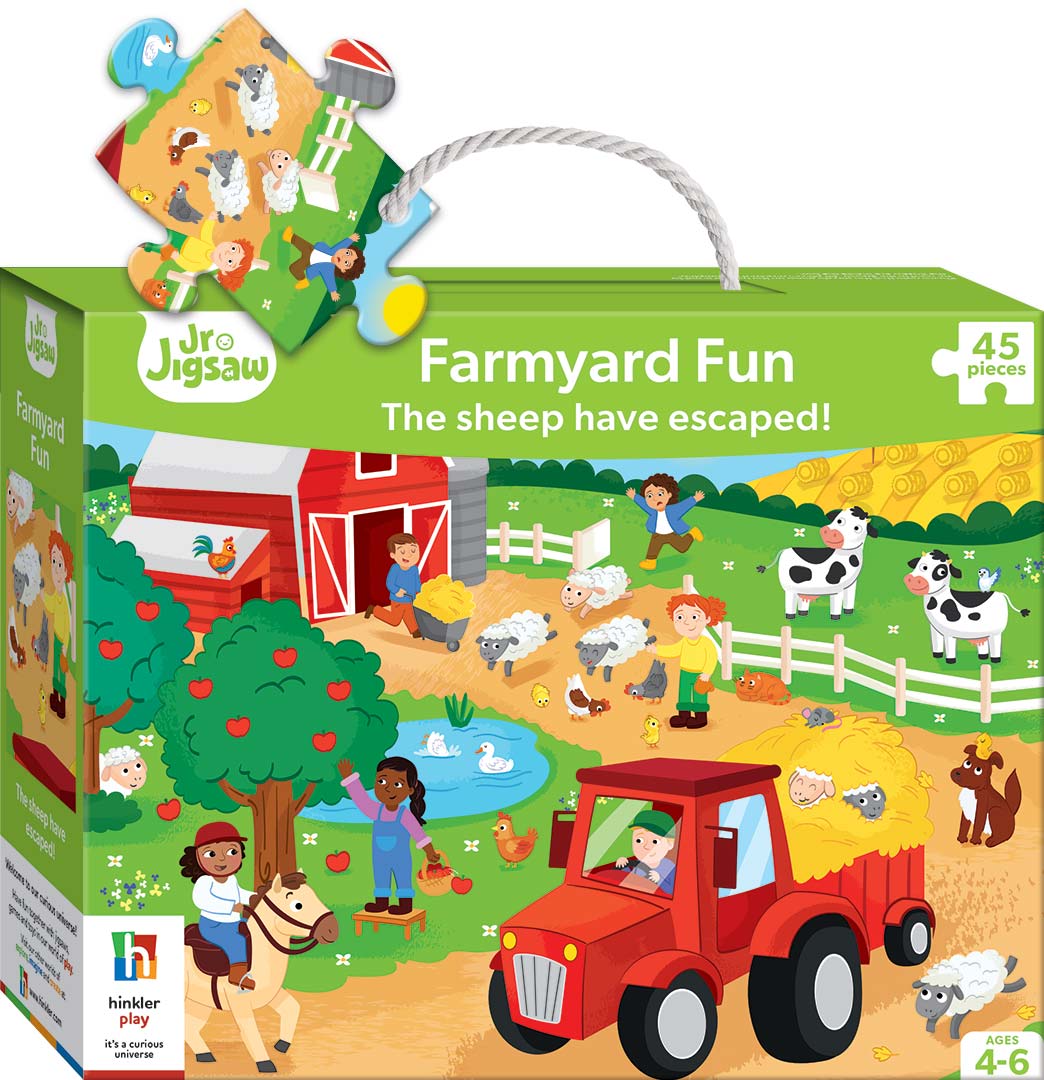 HINKLER JR JIGSAW 45 PIECES PUZZLE FARMYARD FUN