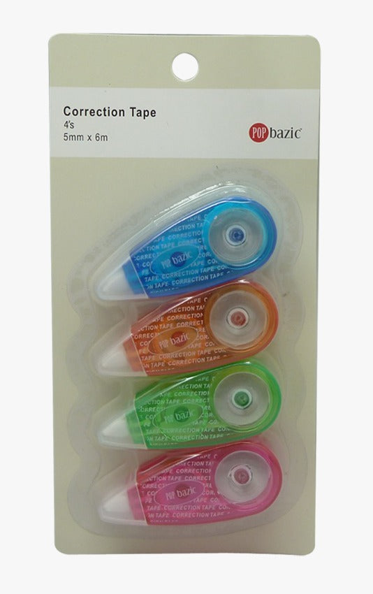 POP BAZIC Correction Tape 5mm x 6m 4's