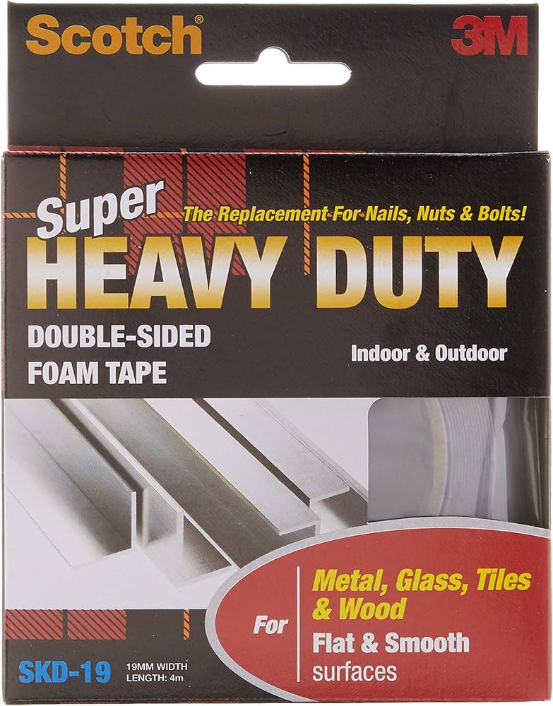 Scotch® Skd19 Super Heavy Duty Multi-purpose Mounting Tape White 19mmx4m