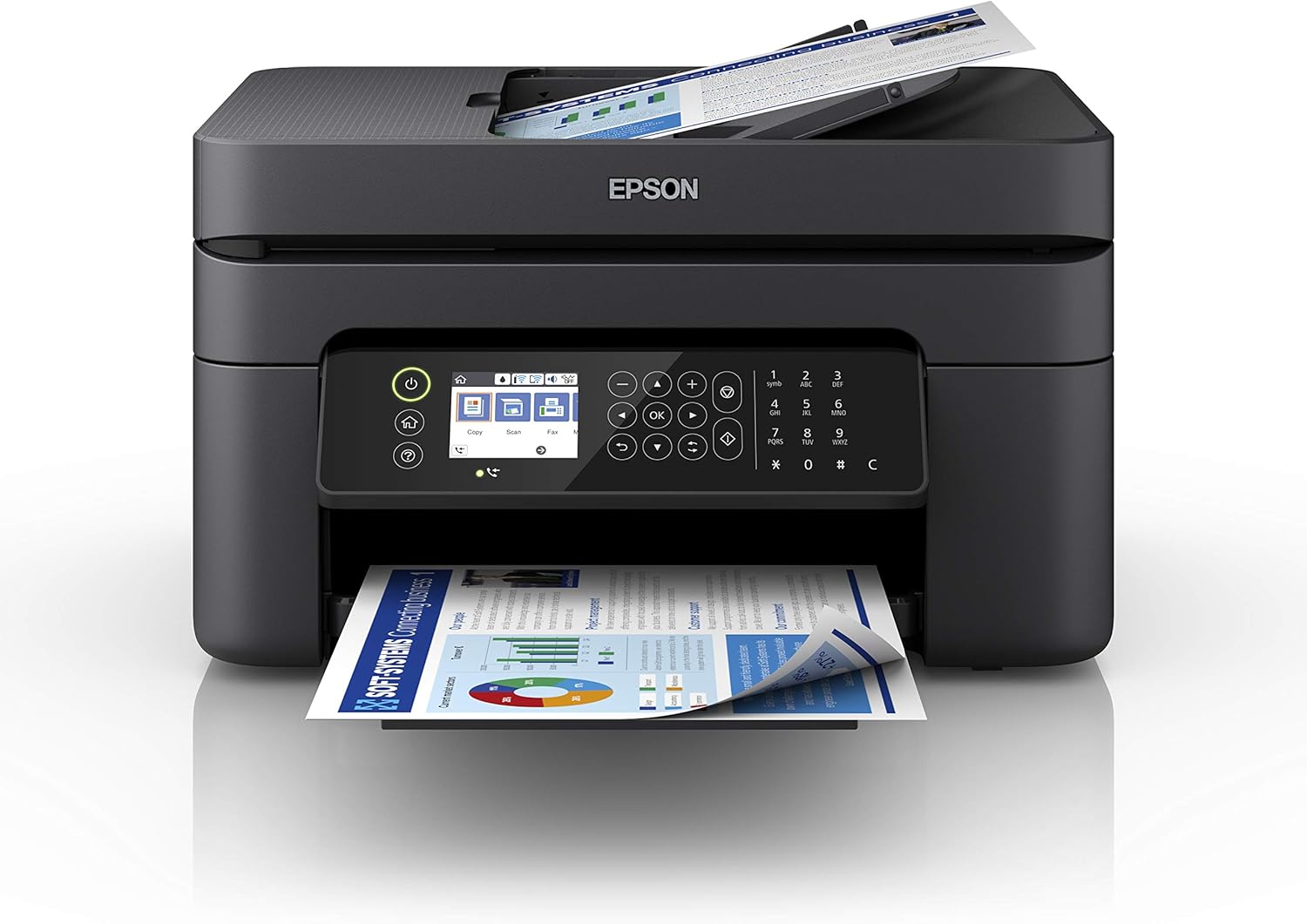 Epson WorkForce WF-2851 - A4 Wi-Fi Duplex All-in-One Inkjet Printer with ADF. Print, scan, copy and fax, auto-duplex, Wi-Fi & Wi-Fi Direct, Apple AirPrint™, Google™ Cloud Print and Mopria™, black