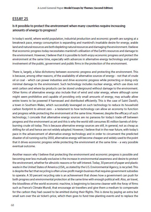 A-Level General Paper: Model Essays by Themes (Second Edition)