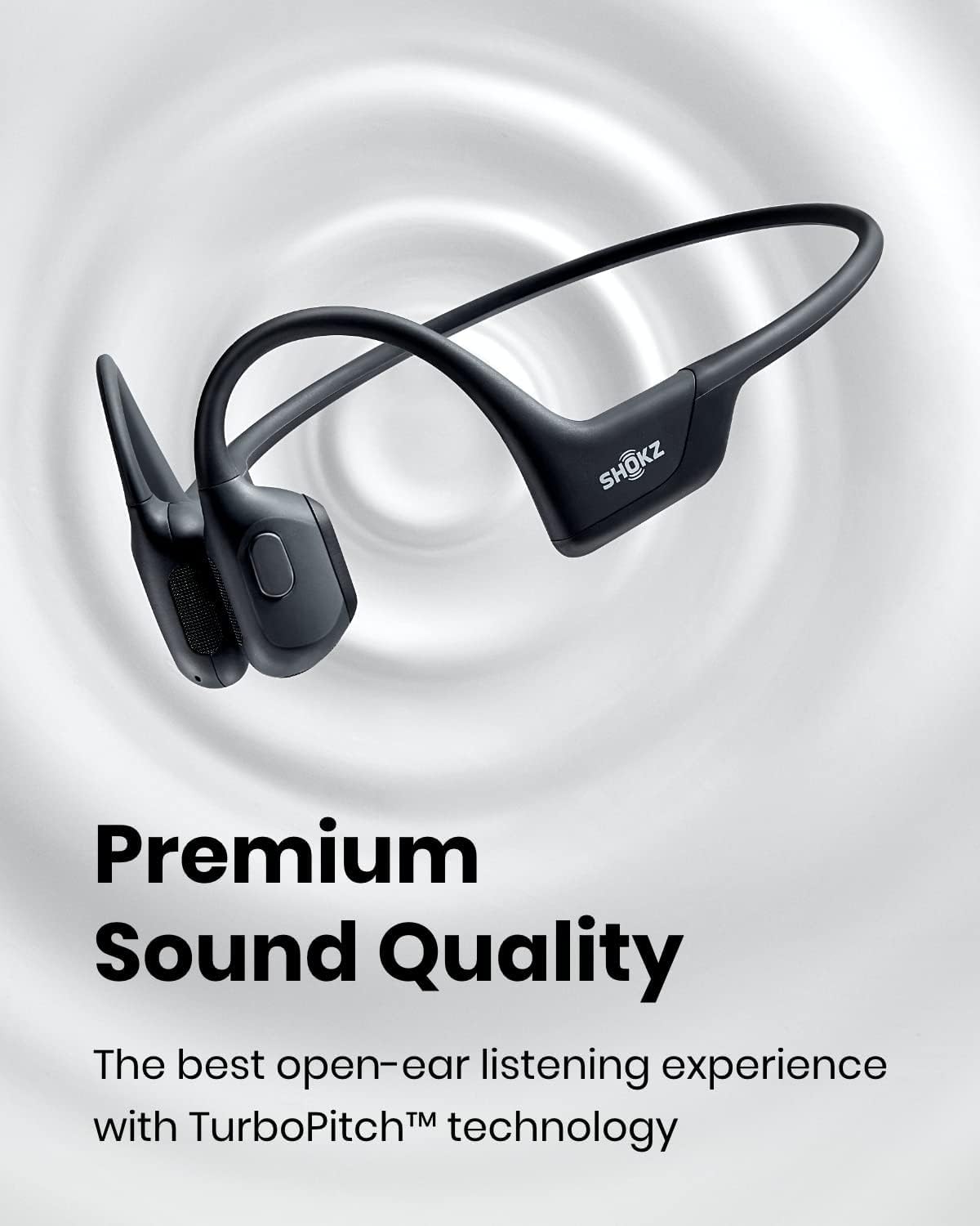 Shokz OpenRun Pro Bone Conduction Sports Headphones(Swift Black)