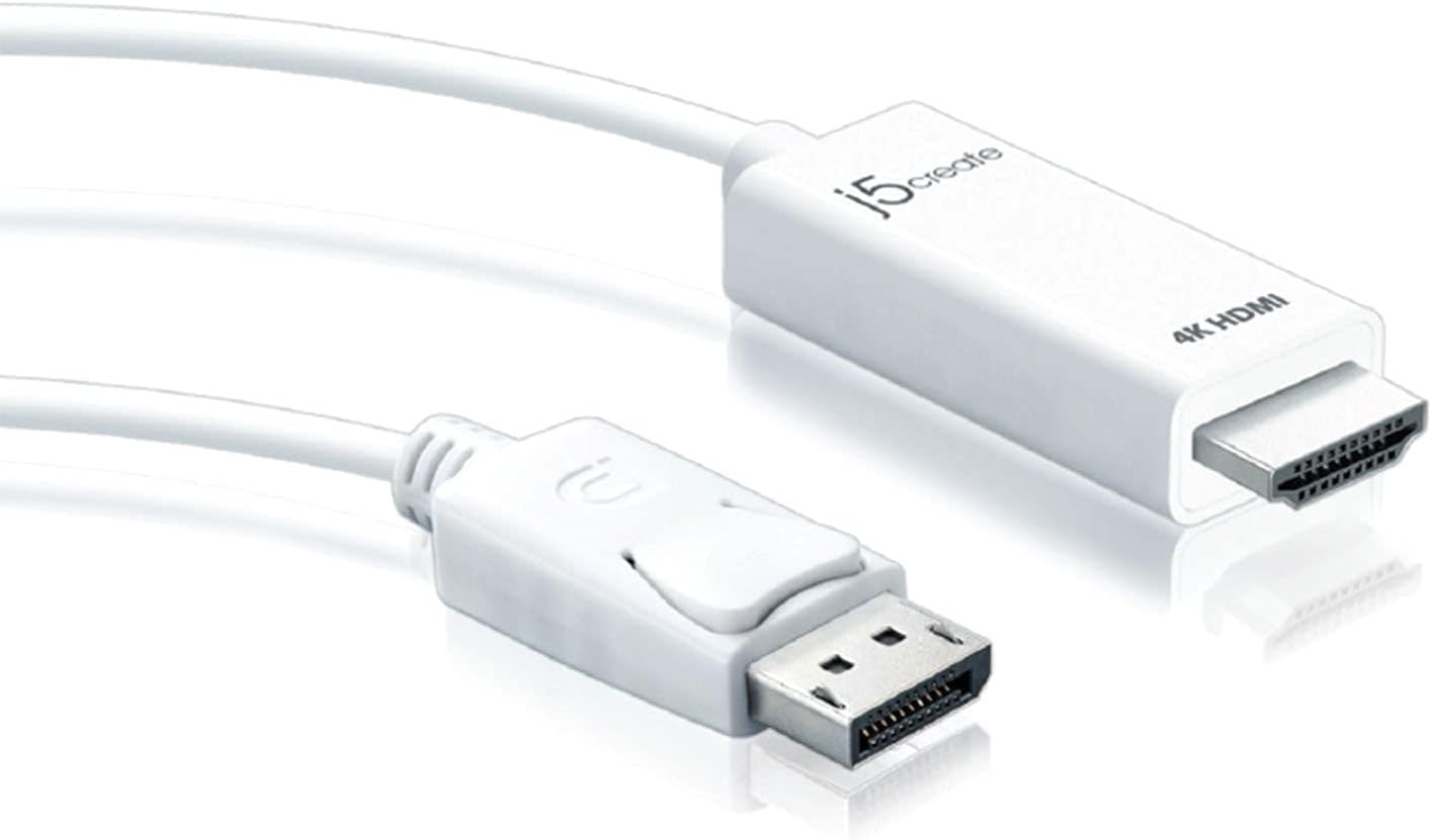 J5Create JDC158 DisplayPort to 4K HDMI Cable, 1.8 m Length