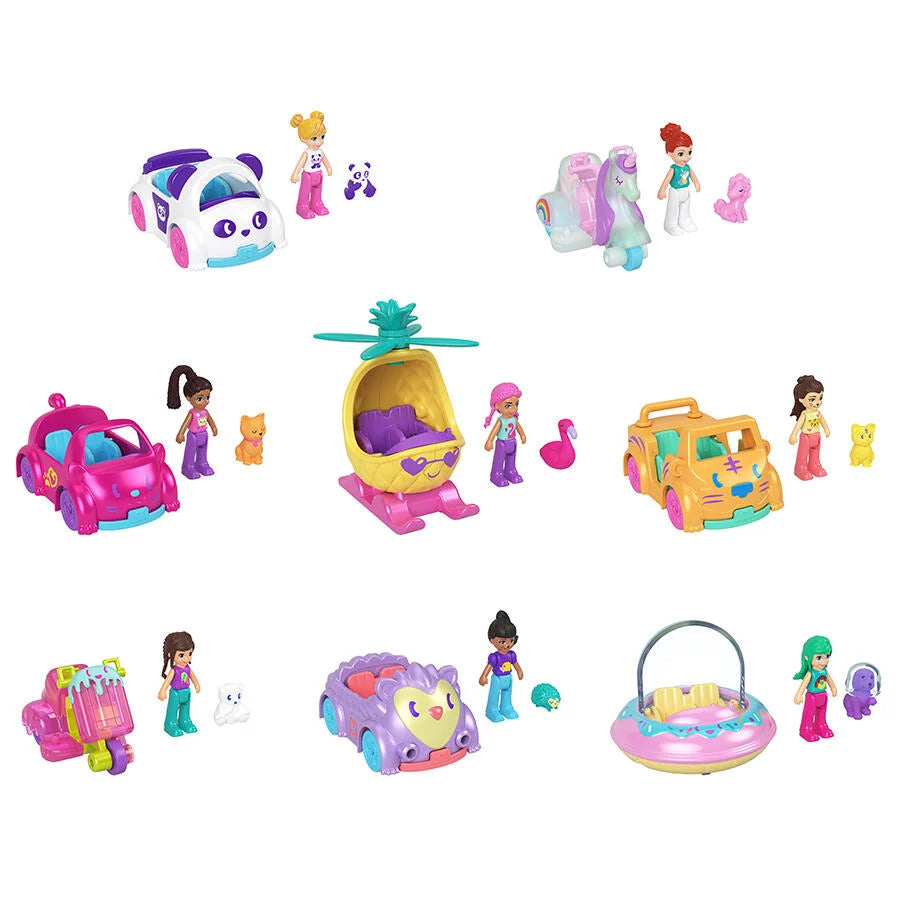 POLLY POCKET DOLL AND VEHICLE ASSORTED