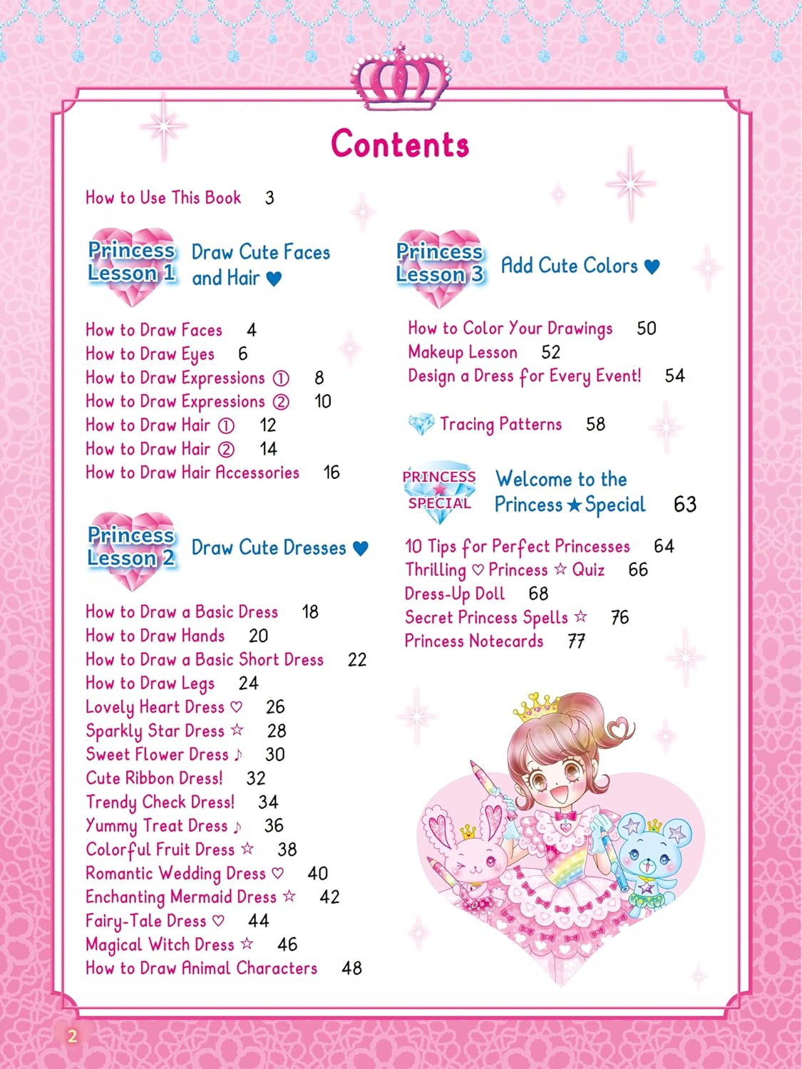 Kawaii Princess Drawing Book (Paperback – Sticker Book)