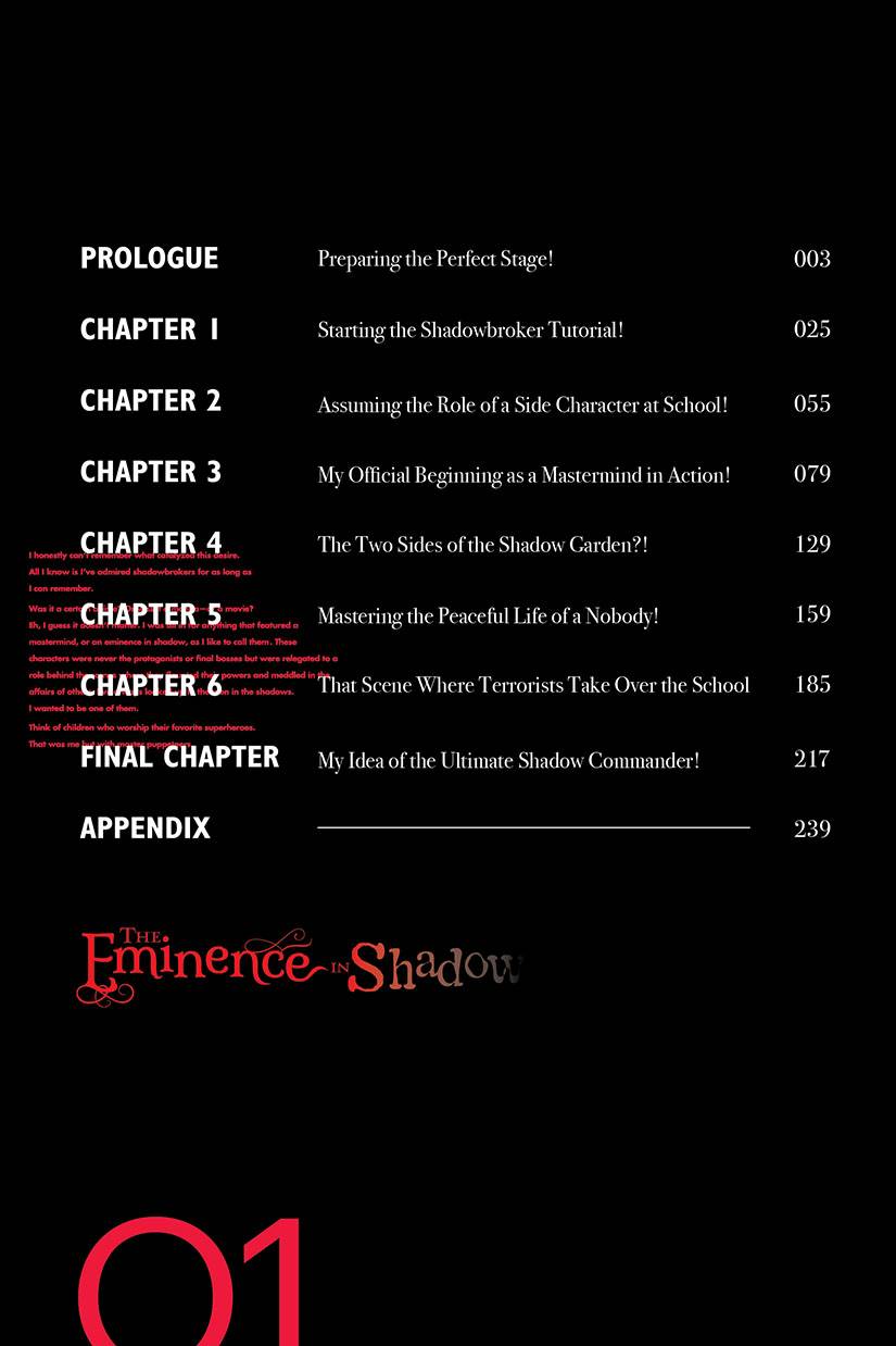 The Eminence In Shadow 01 (Light Novel)