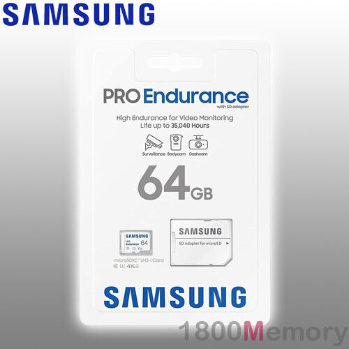 GENUINE Samsung PRO Endurance MicroSD Card SDXC U3 A2 SD Memory Card to 100MB/s