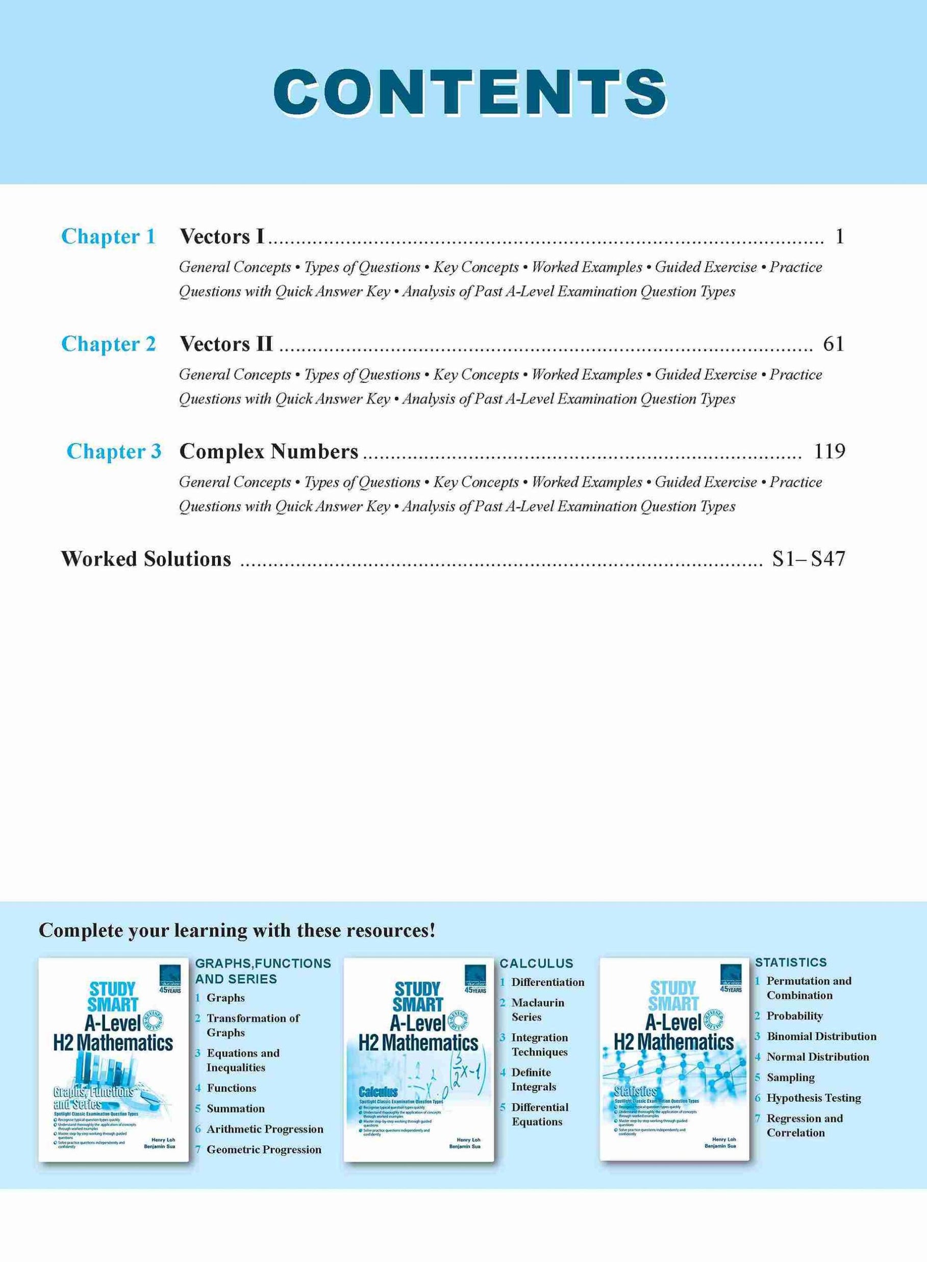 A-Level STUDY SMART H2 Mathematics Vectors and Complex Numbers