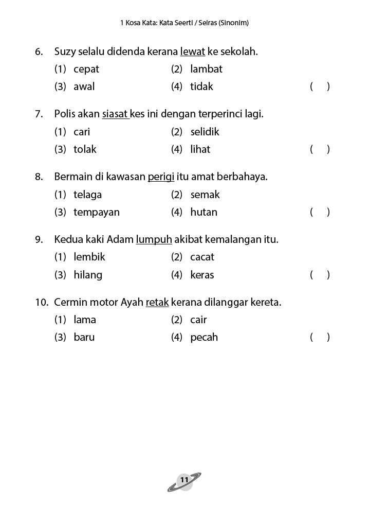 Primary 1 Lestari Bahasa Kita Latihan Intensif