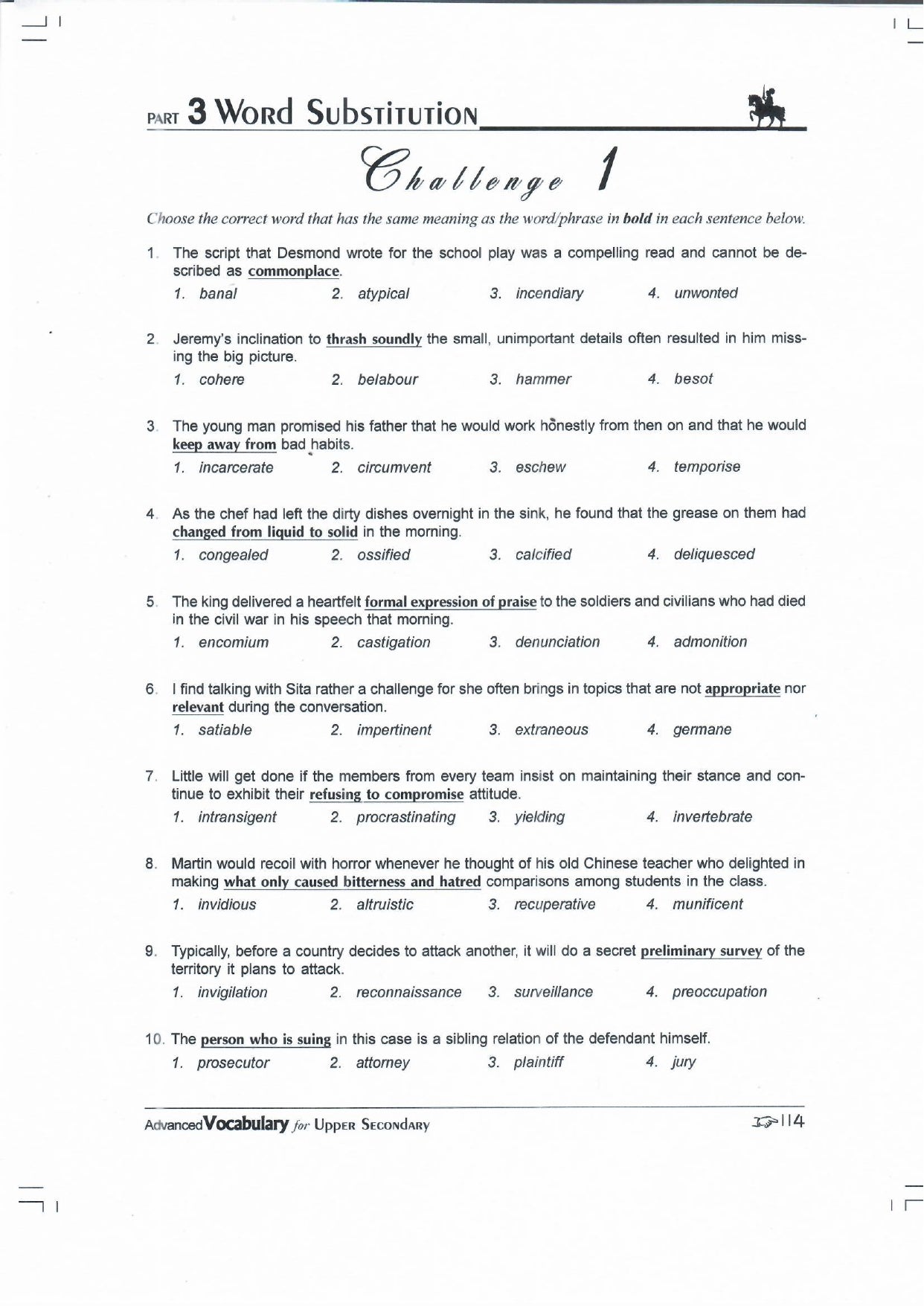 Advanced Vocabulary For Upper Secondary 2ed