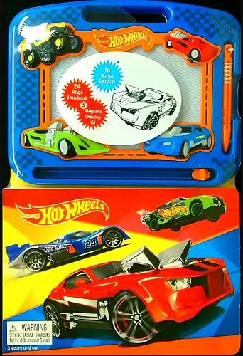 Hot Wheels Storybook & Magnetic Drawing Kit