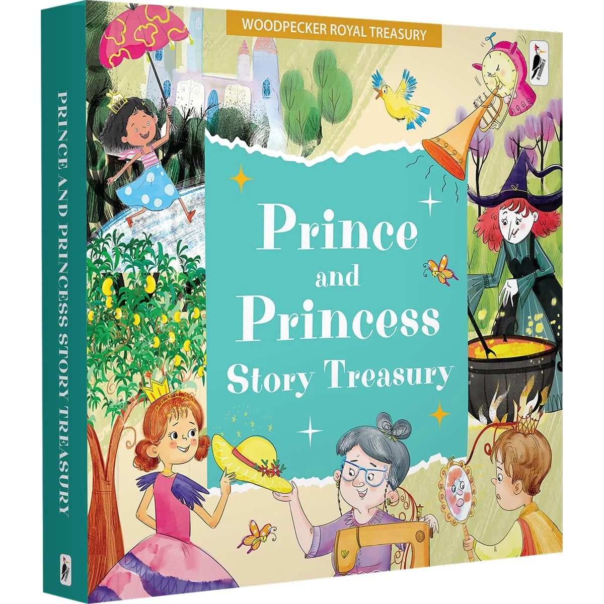 Woodpecker Books Prince and Princess Story Treasury (Bind-up "12 Books in 1") Hardcover