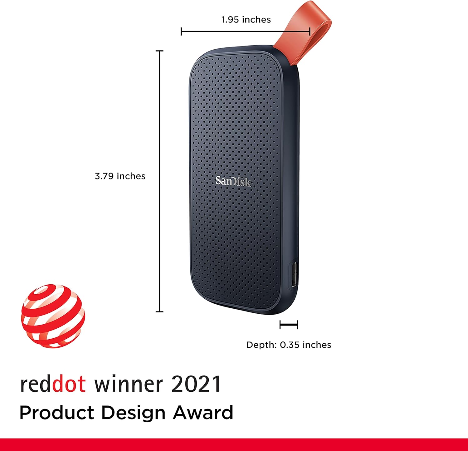 SanDisk 1TB Portable SSD - Up to 800MB/s, USB-C, USB 3.2 Gen 2