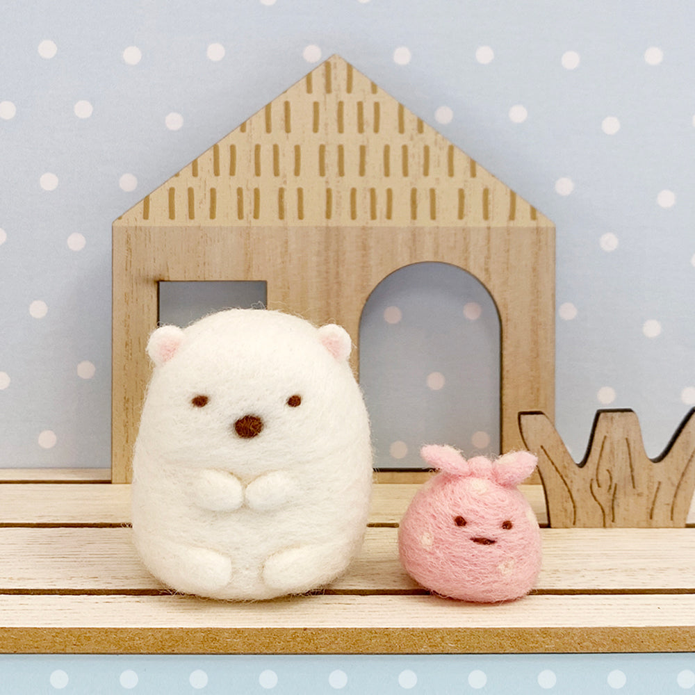 Diy Sumikko Felting Key Charm - Polar Bear