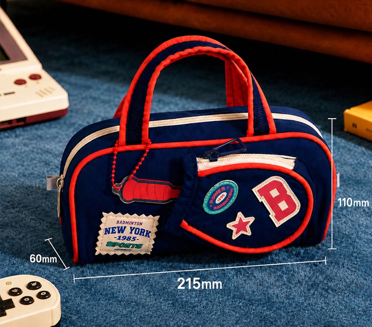  Racket Design Pencil Bag - 4 Assorted Colour 