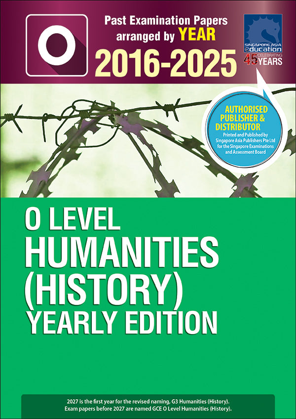  O-Level Humanities (History) YE (2016-2025)